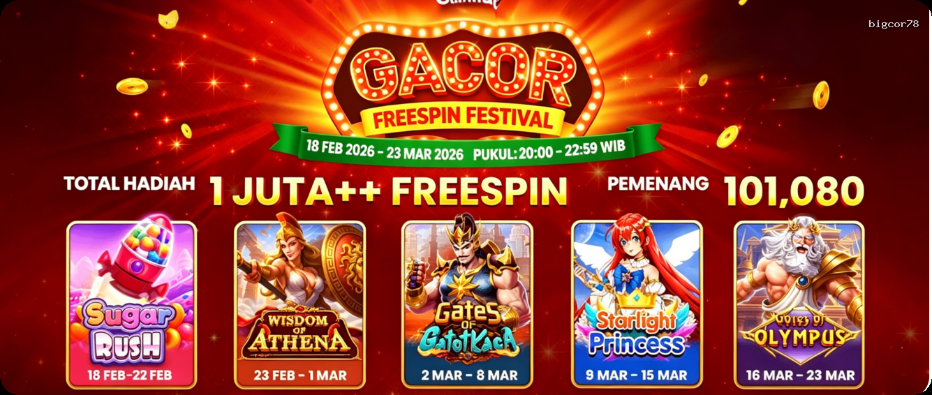 Login bigcor78 Sekarang Bonus Melimpah